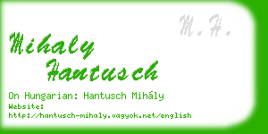 mihaly hantusch business card